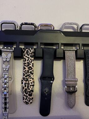 Apple Watch Band Set - Black, Leopard, Silver Glitter